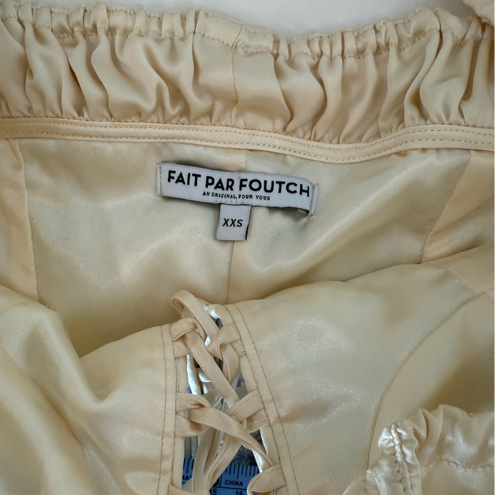 Fait Par Foutch Blue Toile Set (Angelina Corset + Jacqueline Skirt) size xxs - Picture 8 of 16